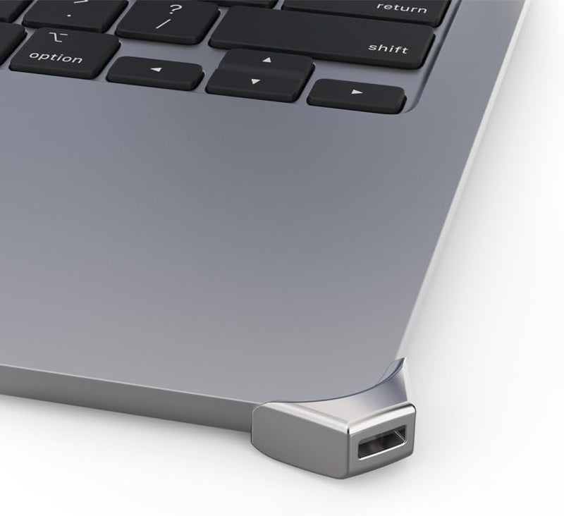 Compulocks Ledge Lock Adapter for MacBook Air 15 Inch M2 M3 M4 - Combination Cable Lock, Durable Anti-Theft Security for Laptop, Office, and Home Use - Silver - Image 4